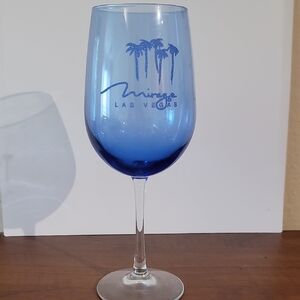 Mirage Las Vegas Blue Wine Glass
